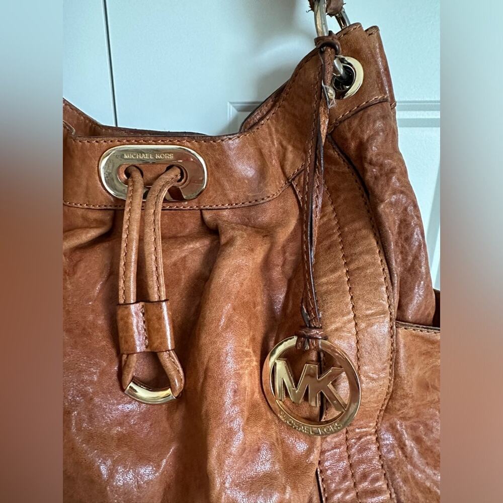 Michael kors brown leather satchel handbag - Picture 4 of 13